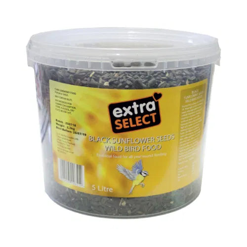Extra Select Wild Bird Food Bucket ¨C Black Sunflower Seeds (5L)